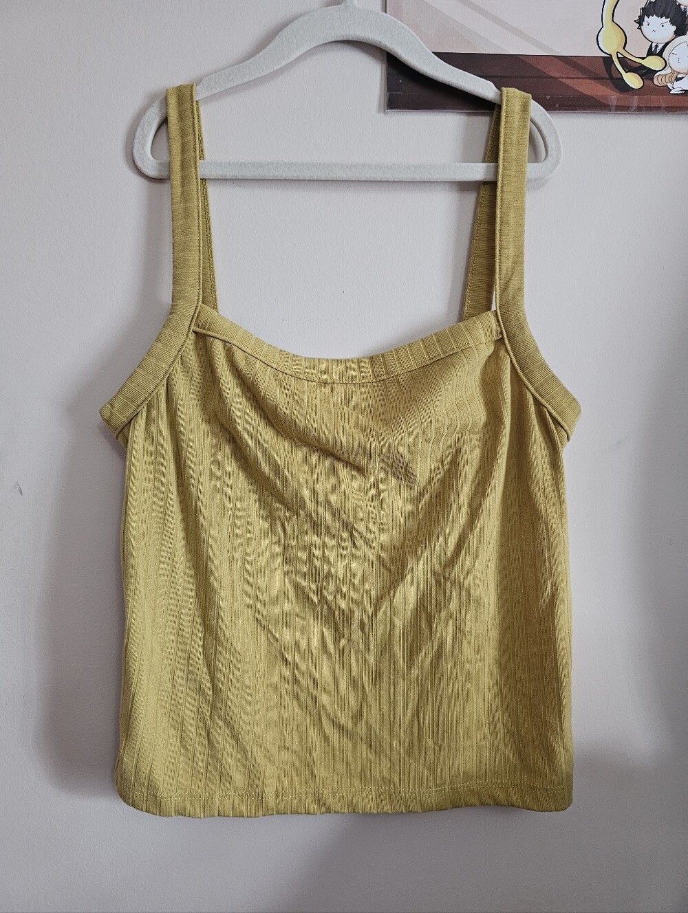 Ardene Yellow Ribbed Tank Top